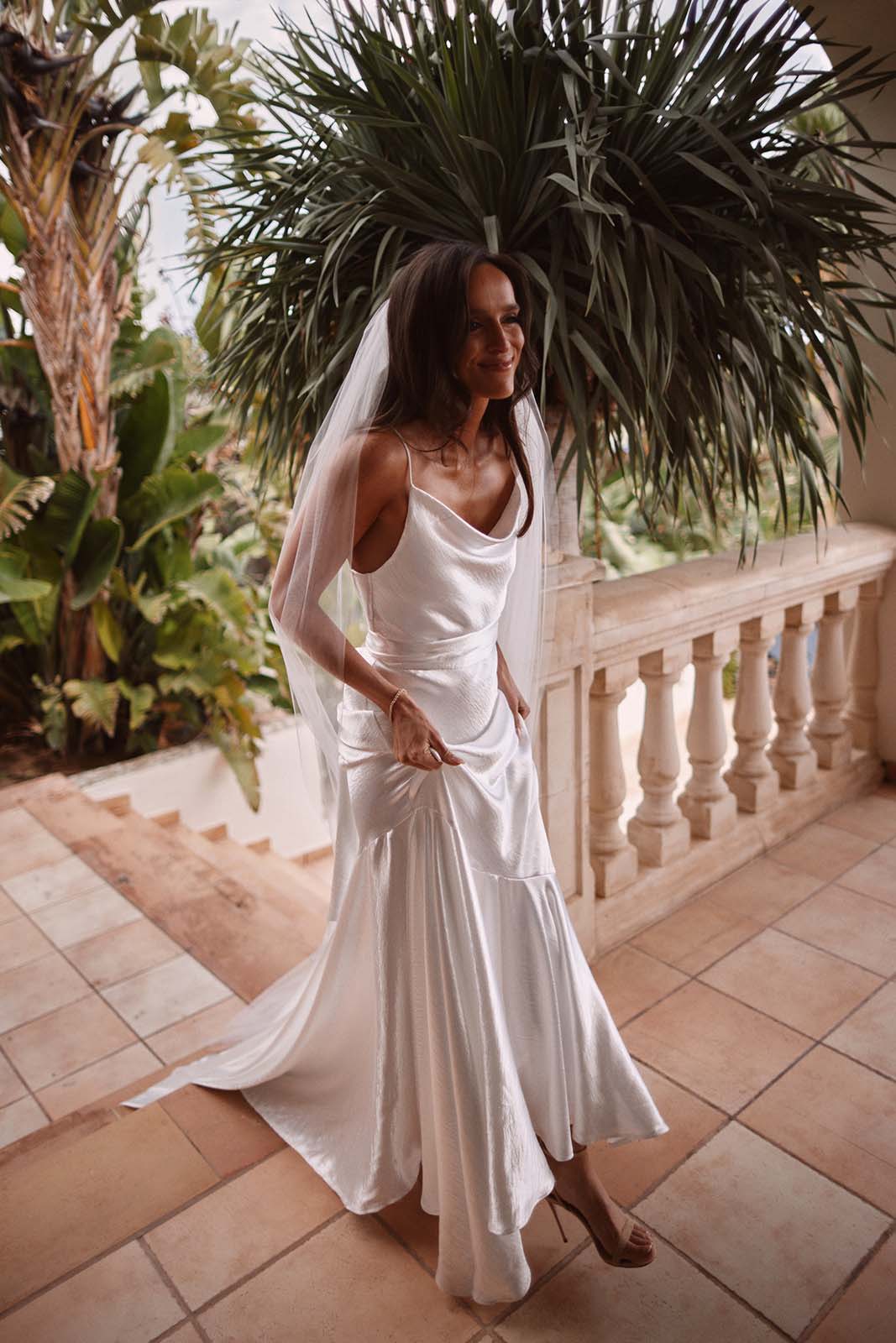 Bride, wearing the Aura Gown