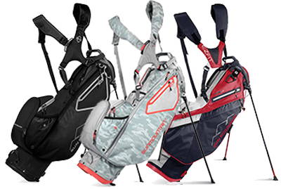 Three Sun Mountain golf stand bags, one women's and two men's
