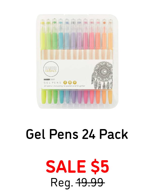 Gel Pens 24 Pack (shown in image).