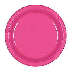 Image of bright pink plates. Shop all bright pink party supplies.