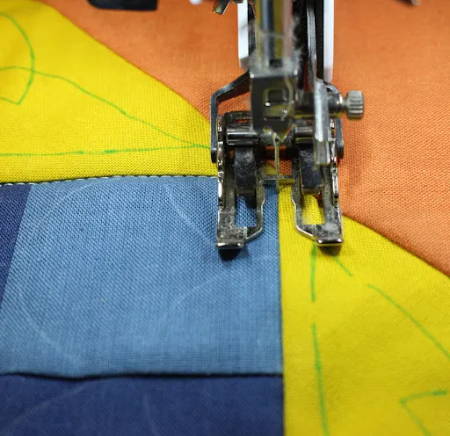 Stitching in the Ditch with a Walking Foot