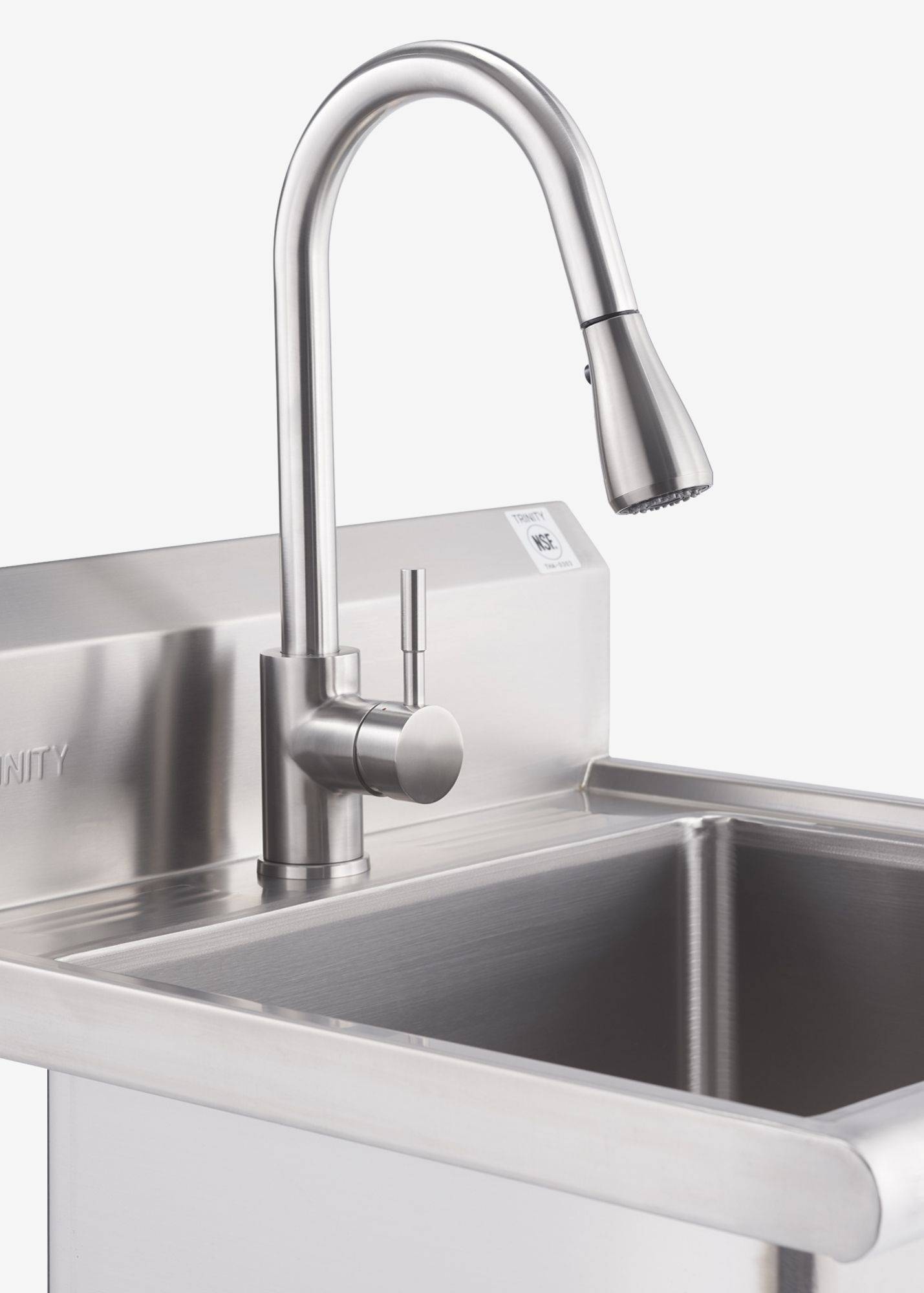 trinity sink with pull-out faucet