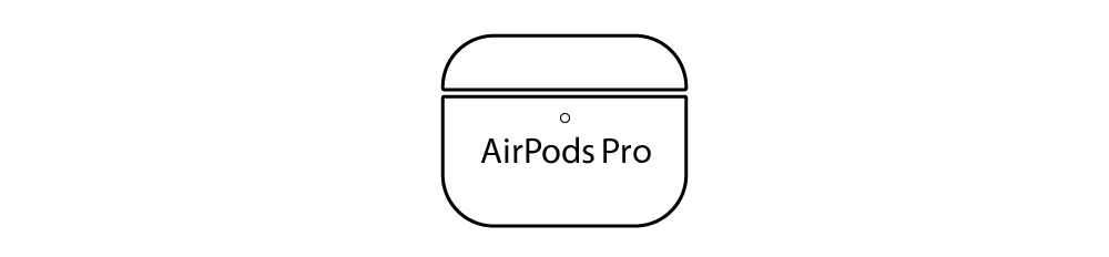 airpods pro black lines outline on a white png background