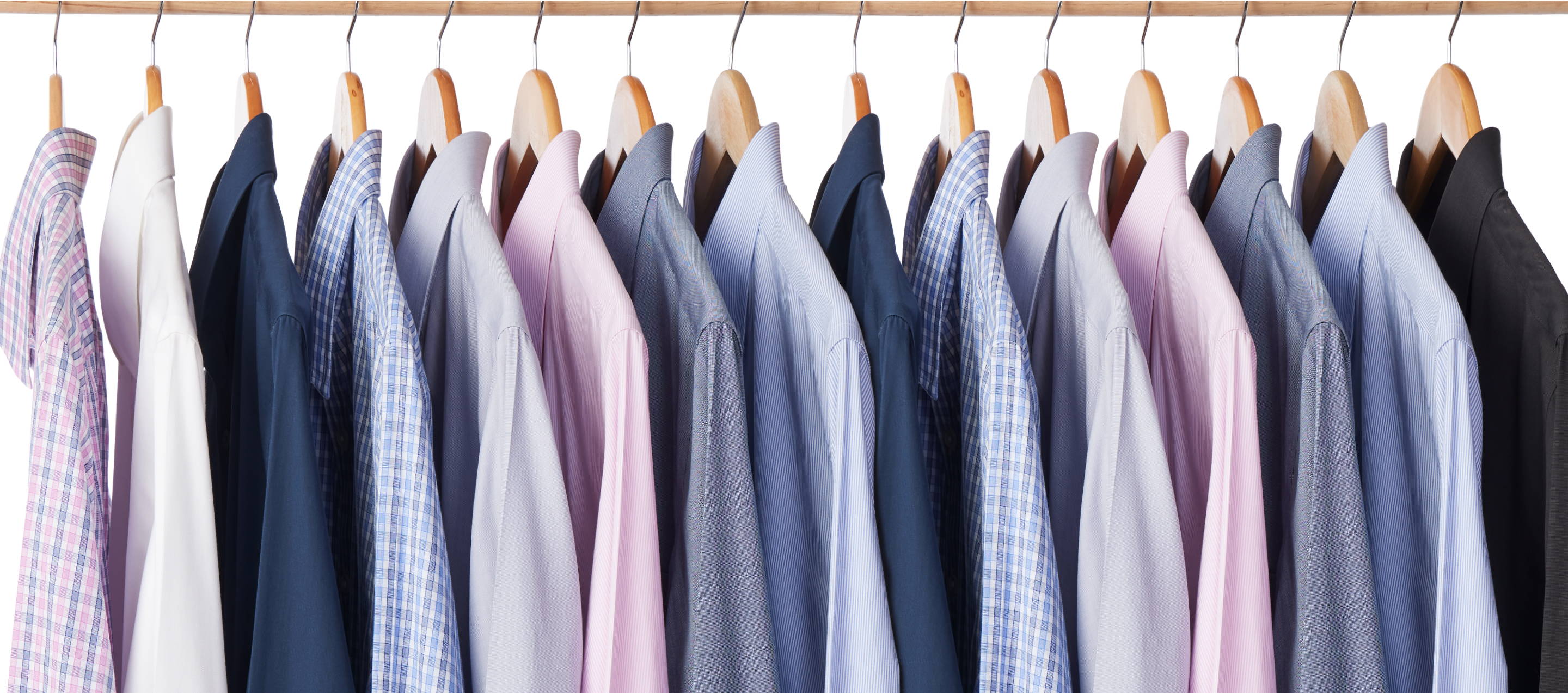 UNTUCKit shirts on a clothes rack