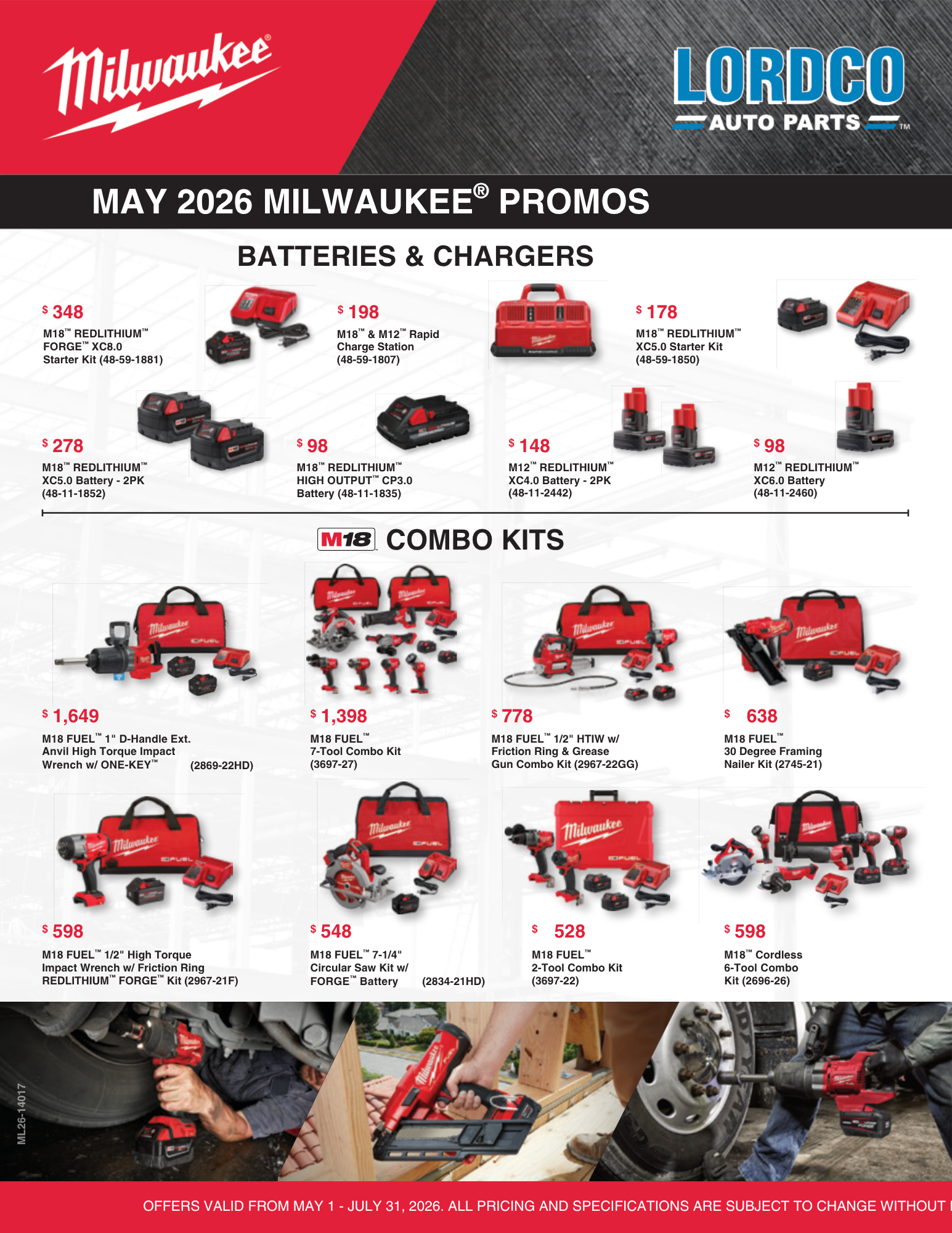 Milwaukee Tool Sale from May 1 to July 31, 2026