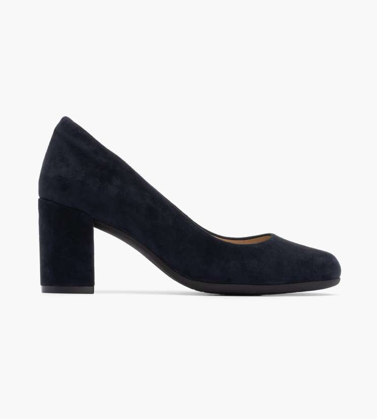 ABEO Tempo Pump is a super supportive womens pump in navy suede