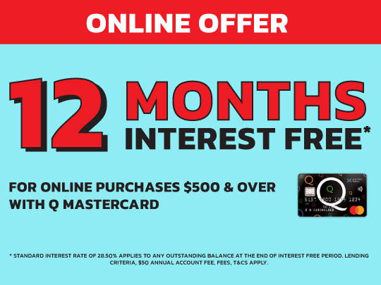 12 Months Interest Free with Q-Mastercard