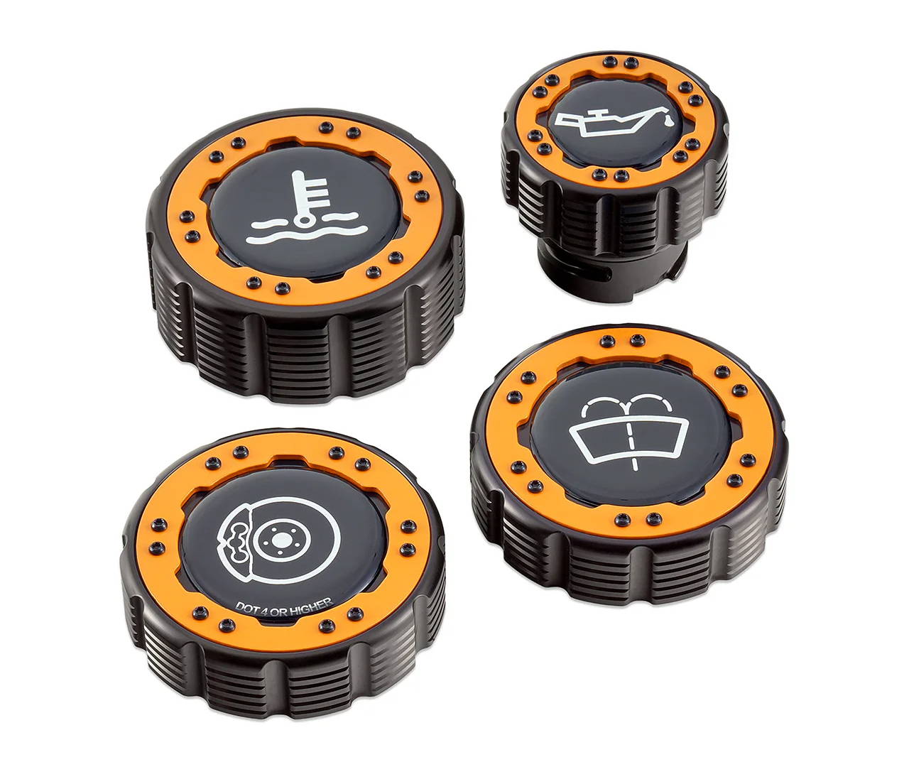 IAG Off-Road Beadlock Cap Set - Oil Cap, Coolant Cap, Washer Cap, Brake Cap