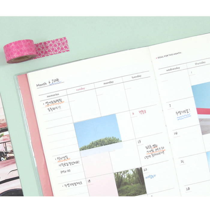 Monthly plan - Second Mansion Aloha mood dateless weekly diary planner