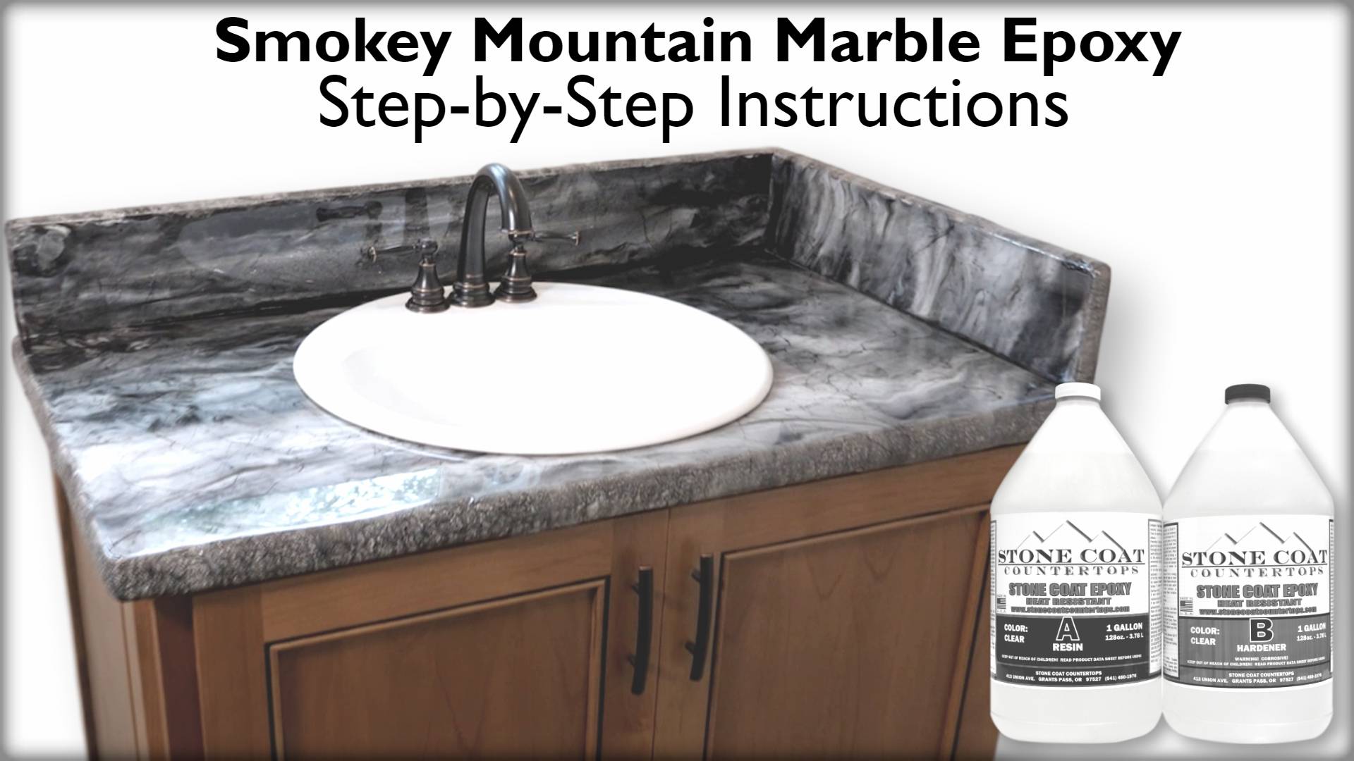 Smokey Mountain Marble Epoxy Step-by-Step Instructions