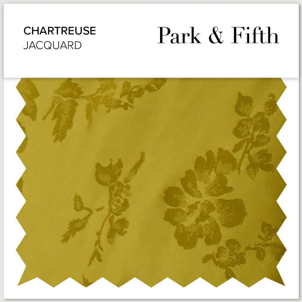 Chartreuse jacquard fabric swatch from Park & Fifth.
