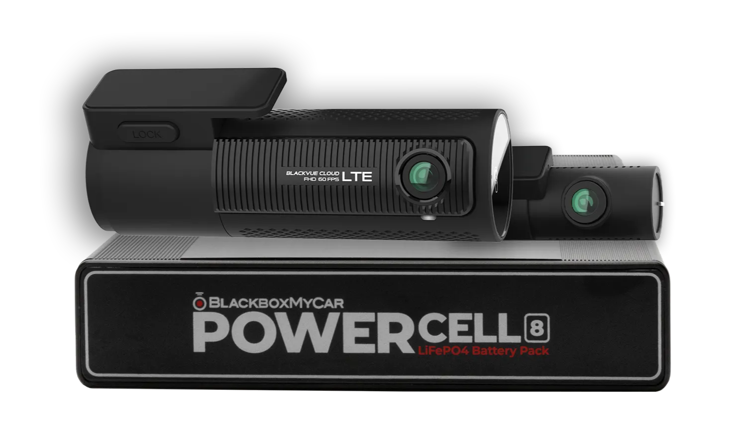Signature Bundle] BlackVue DR770X-2CH LTE + BlackboxMyCar PowerCell 8  Battery Pack