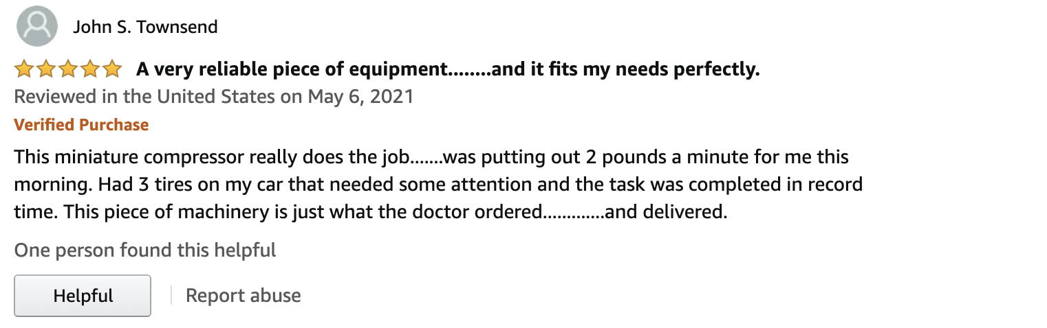 An Amazon review of Inflate-R.