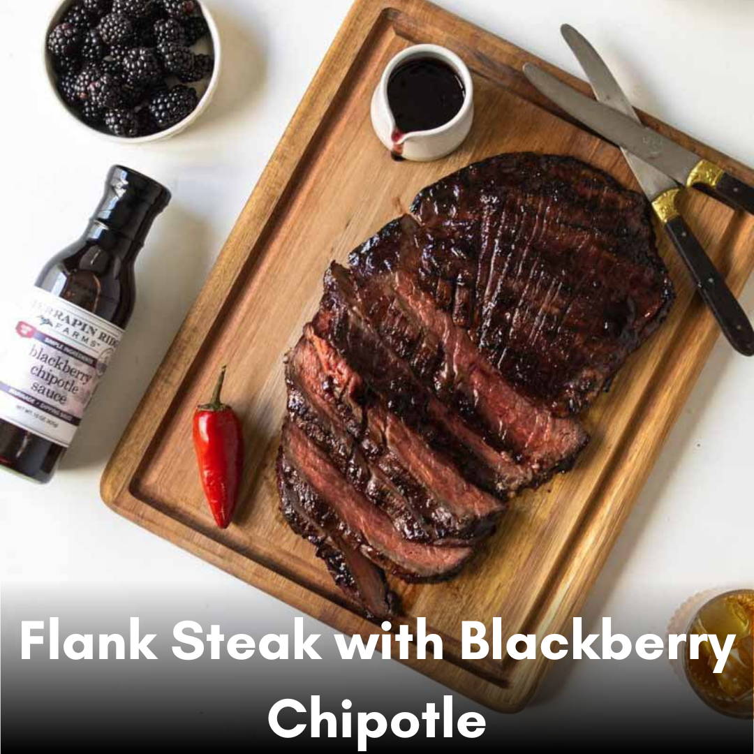Nut House Flank Stack with Blackberry Chipotle Sauce