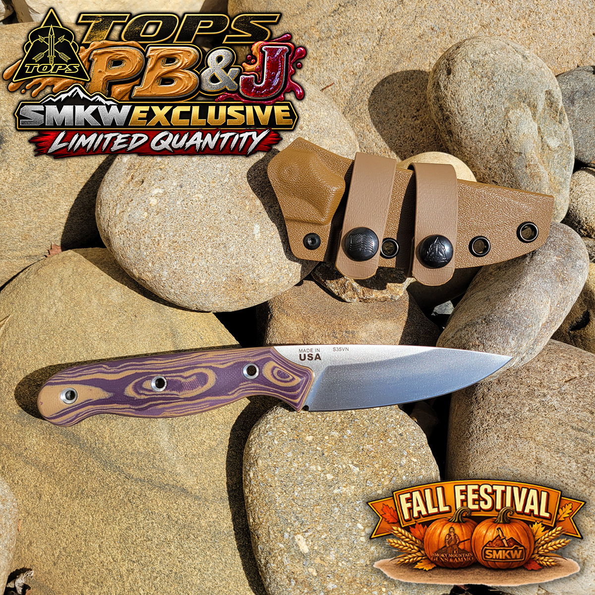 Fall Festival TOPS Knives PB&J Exclusive