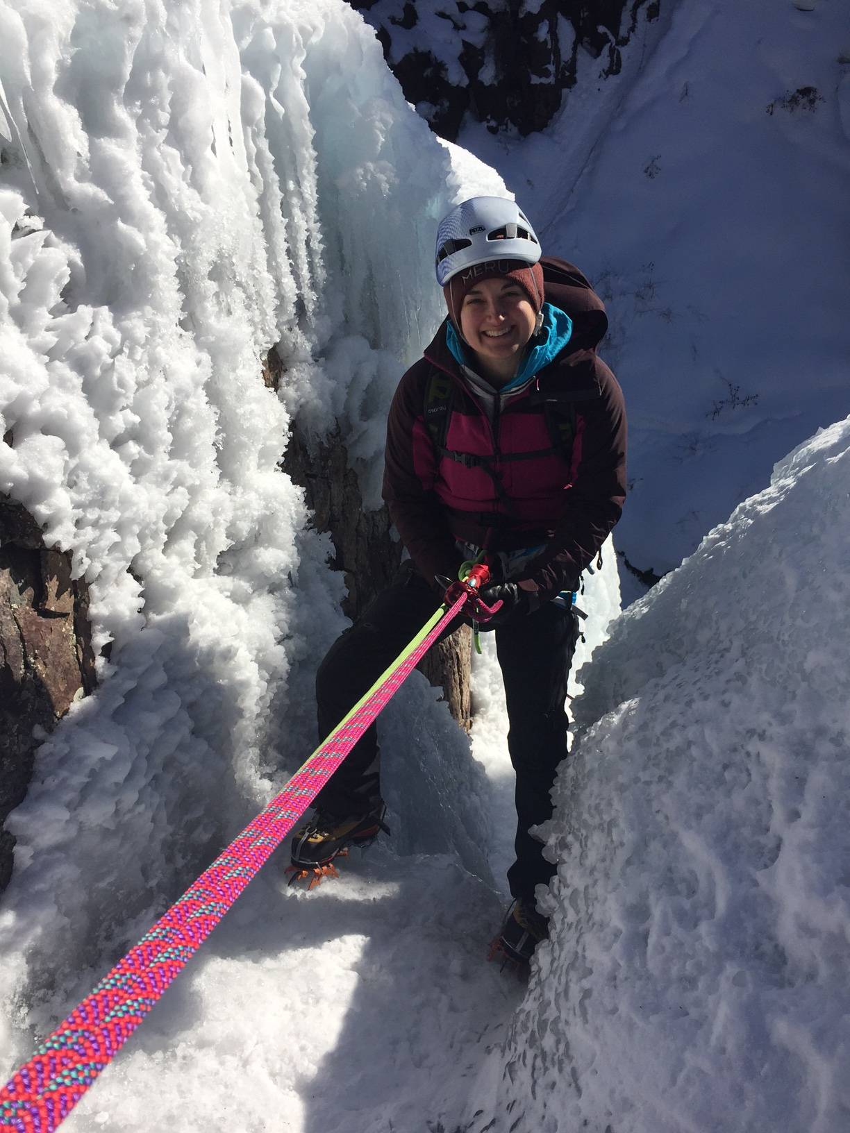 Ice Climber on rope