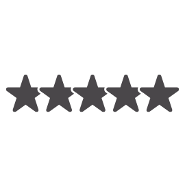 Five empty stars representing a rating system.
