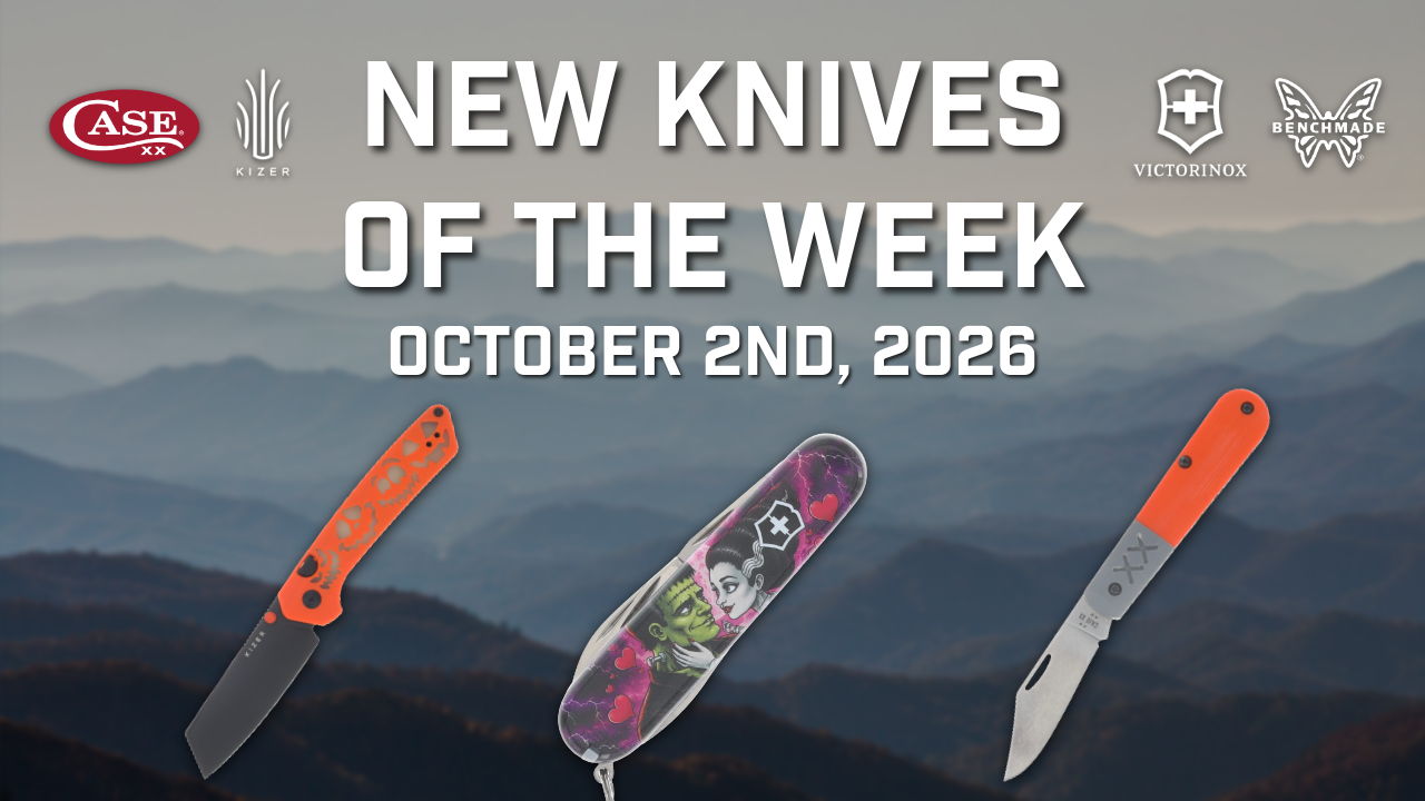 New knives of the week, October 2nd, 2026, featuring three knife designs.