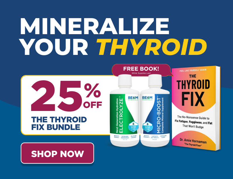 Promotional image for thyroid health products with discount offer.