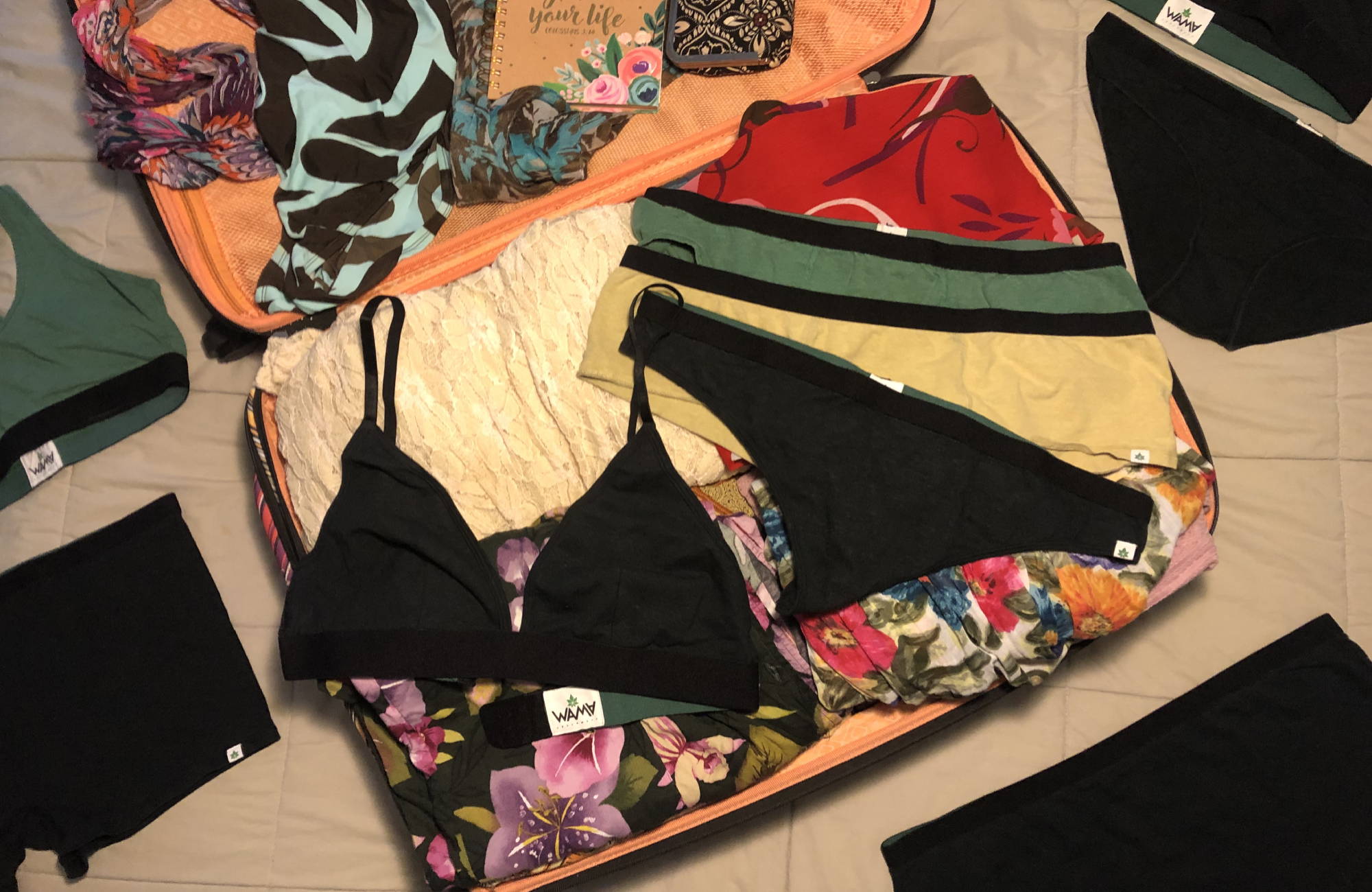 How To Pack Bras In A Suitcase – WAMA Underwear