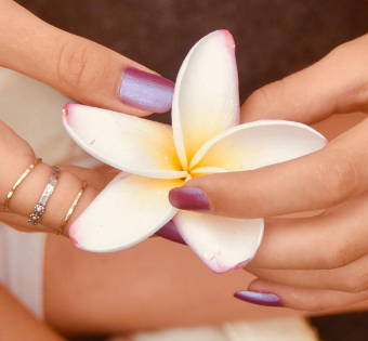 evening orchid non toxic nail polish with gardenia