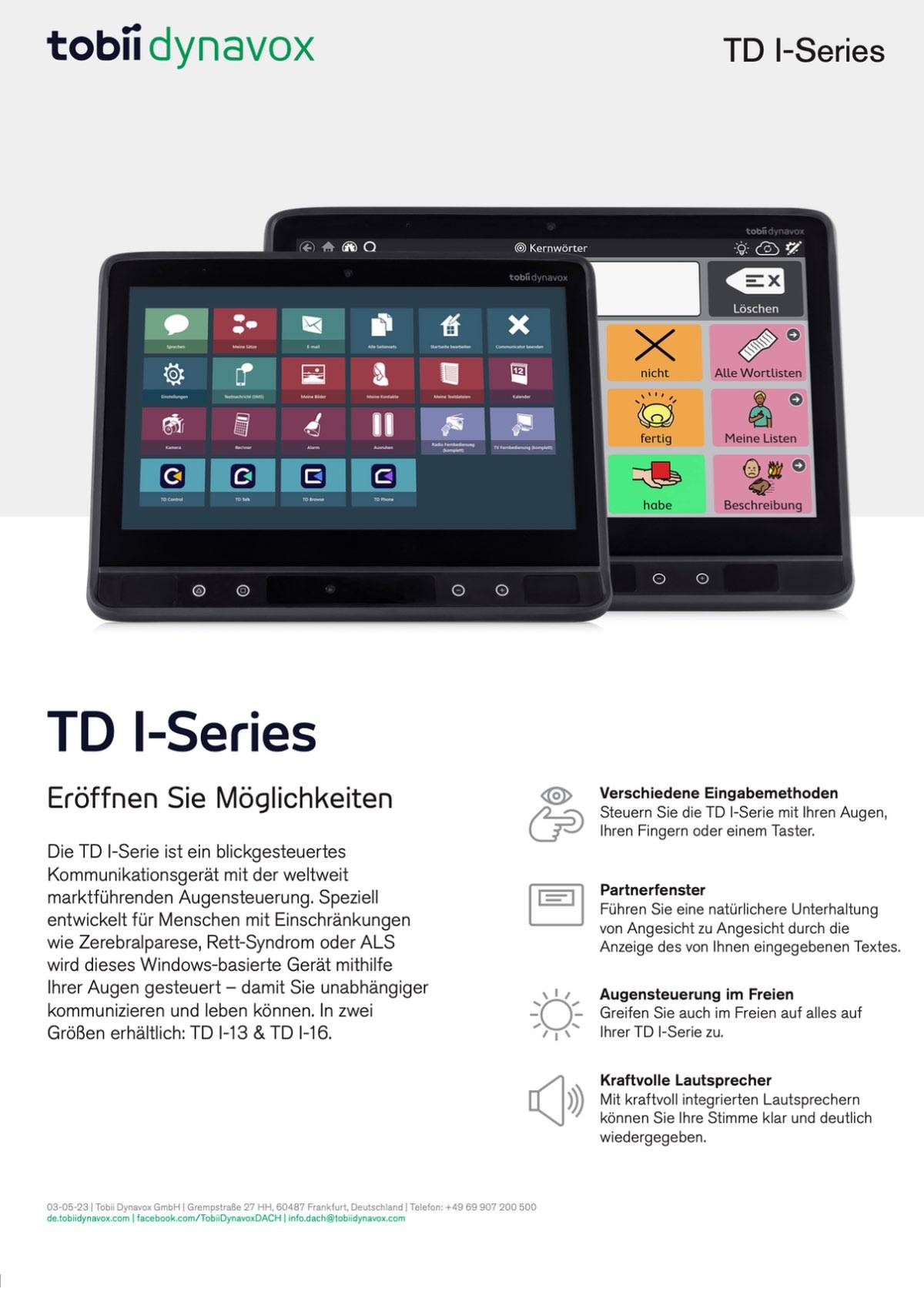 TD I-Series sheet