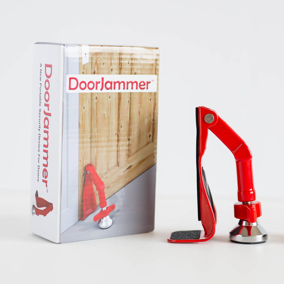 DoorJammer Portable Door Lock Brace for Home Security and Personal