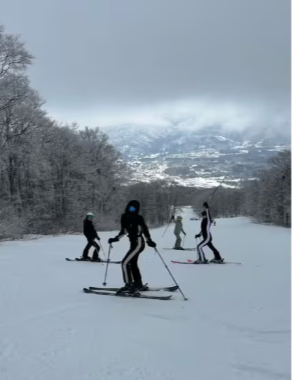 Group of people on a ski slope