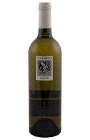 Bottle of white wine labeled 