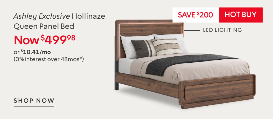 Hollinaze Queen Panel Bed now $499.98 save $200