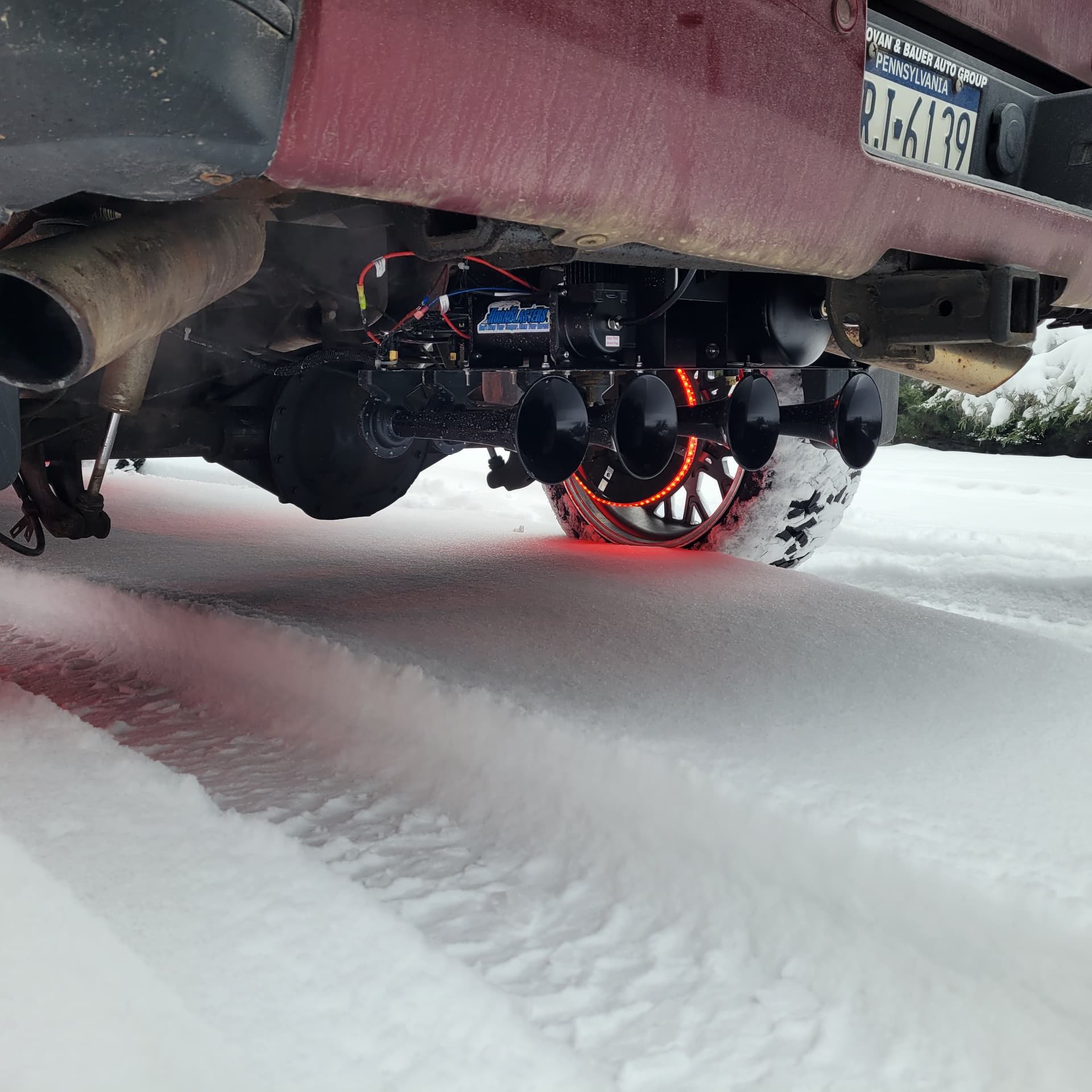 Brendan's 2016 Chevy Silverado 1500 High Country Horn Install