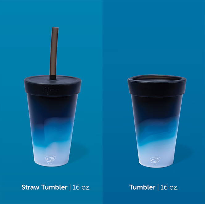 16 oz straw tumbler and 16 oz tumbler