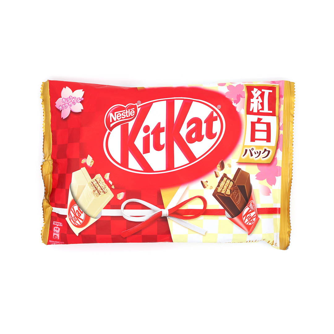 New Years red and white kit kat