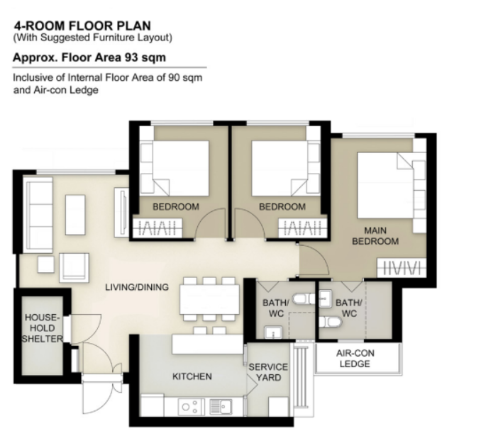 Toh Guan Road 4 room