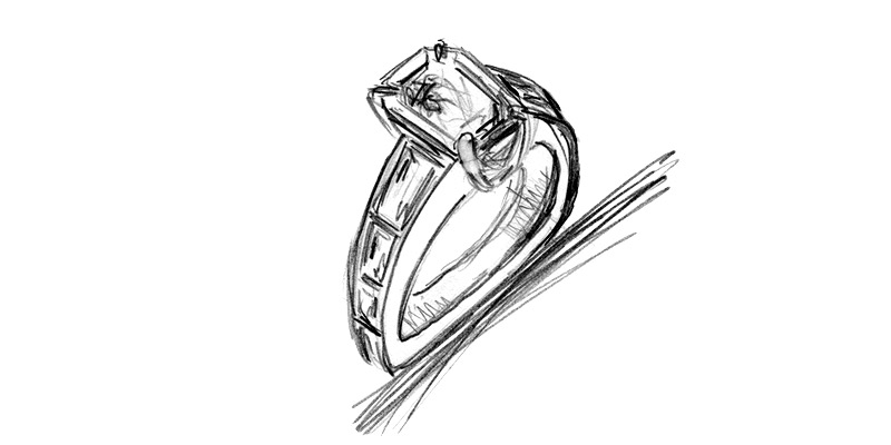 Image of custom diamond ring Chicago