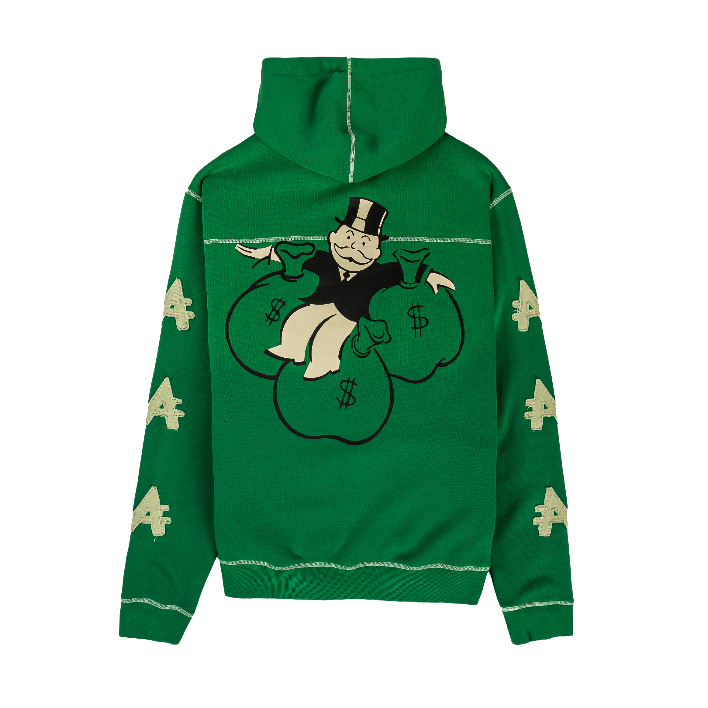 Green hoodie with 