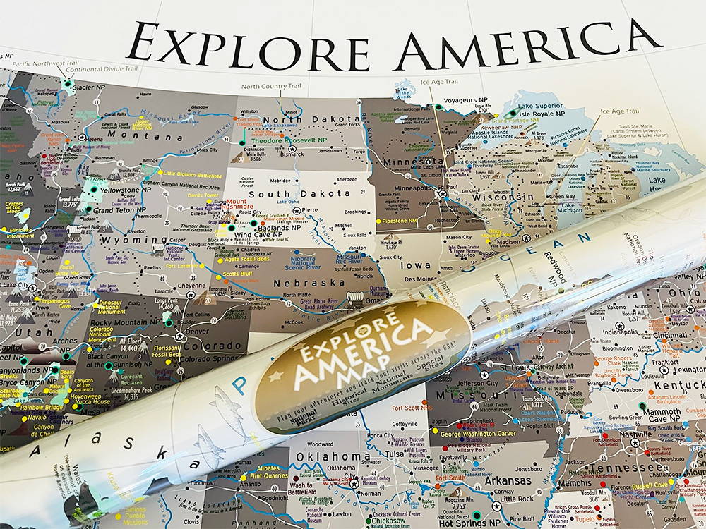 USA map poster