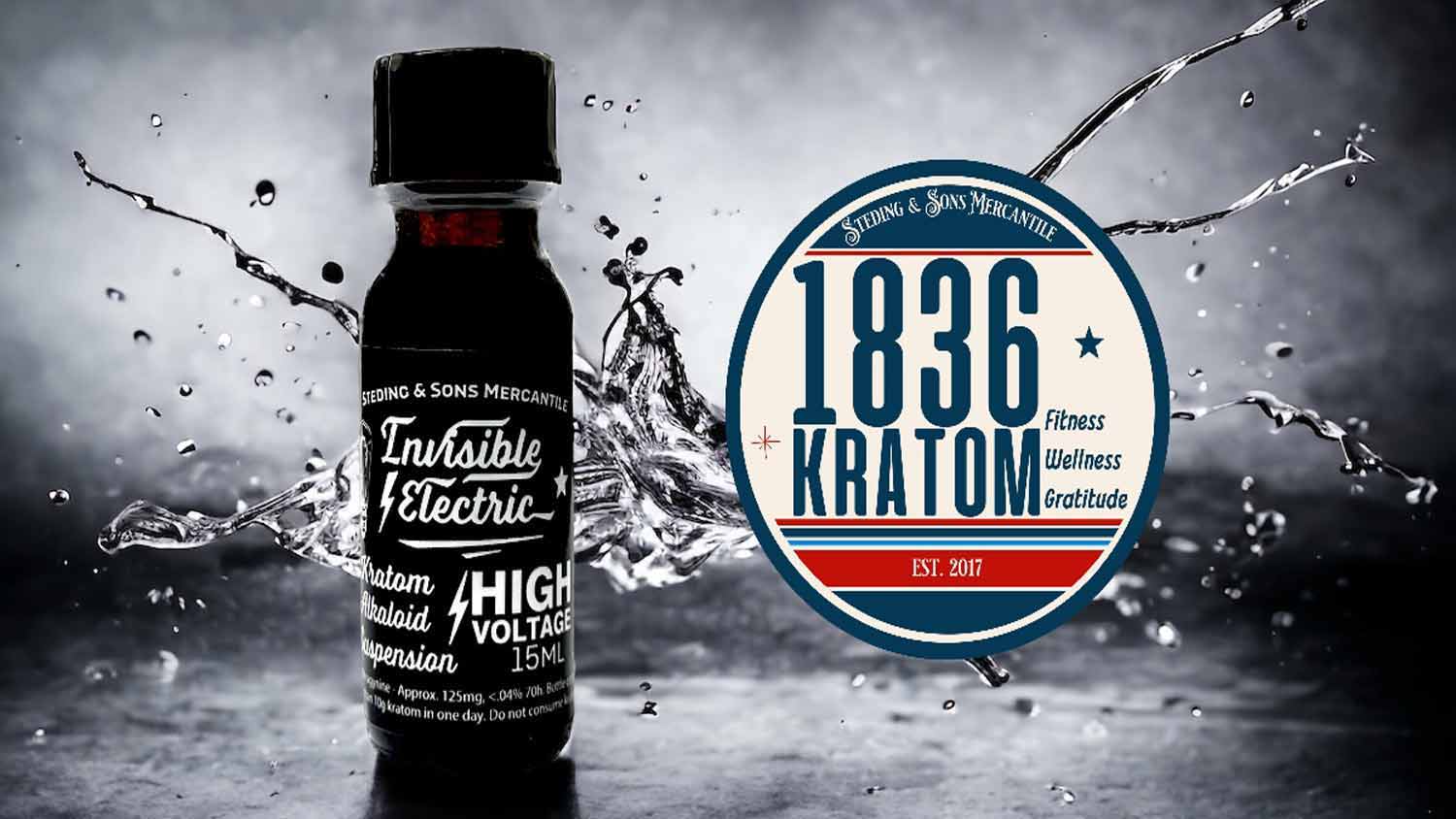 1836 Kratom Invisible Electric High Voltage Kratom Extract Shot 15ml