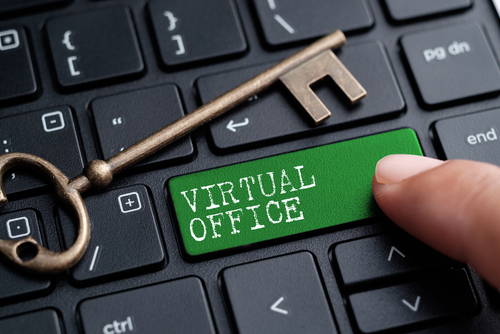 virtual business office address keyboard 