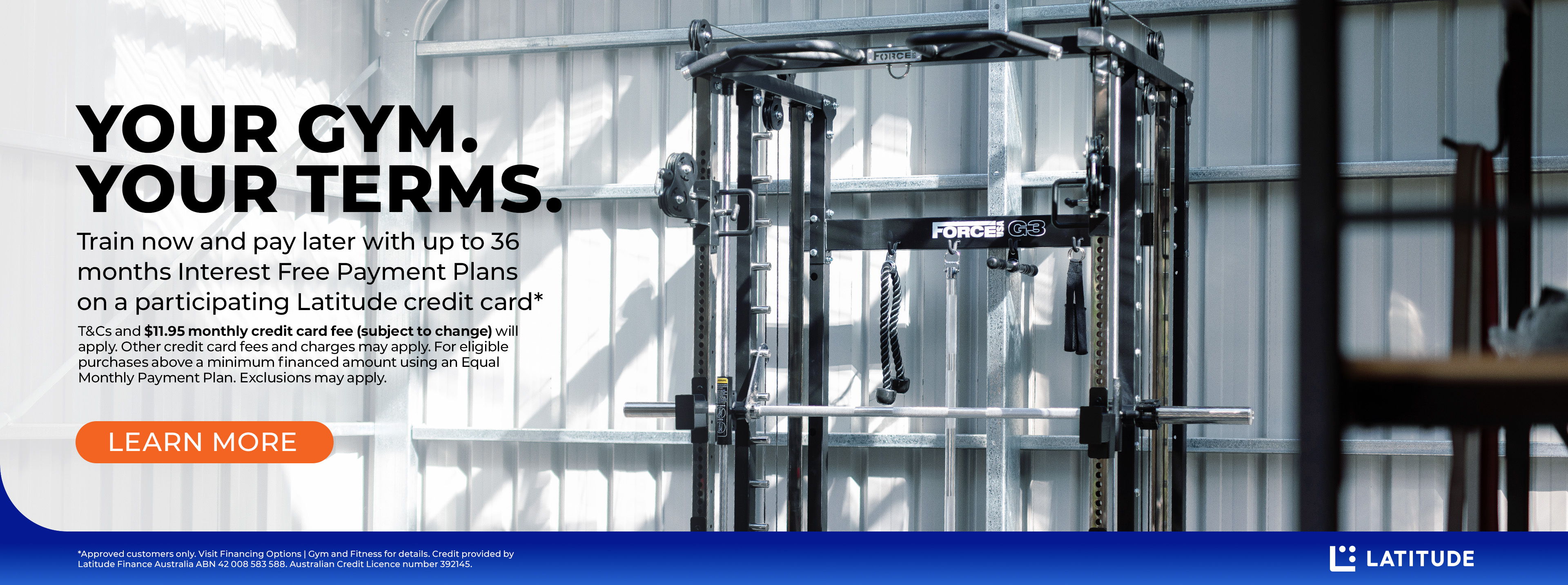 Your Gym. Your Terms. Train Now, Pay Later with up to 36 Months Interest-Free*