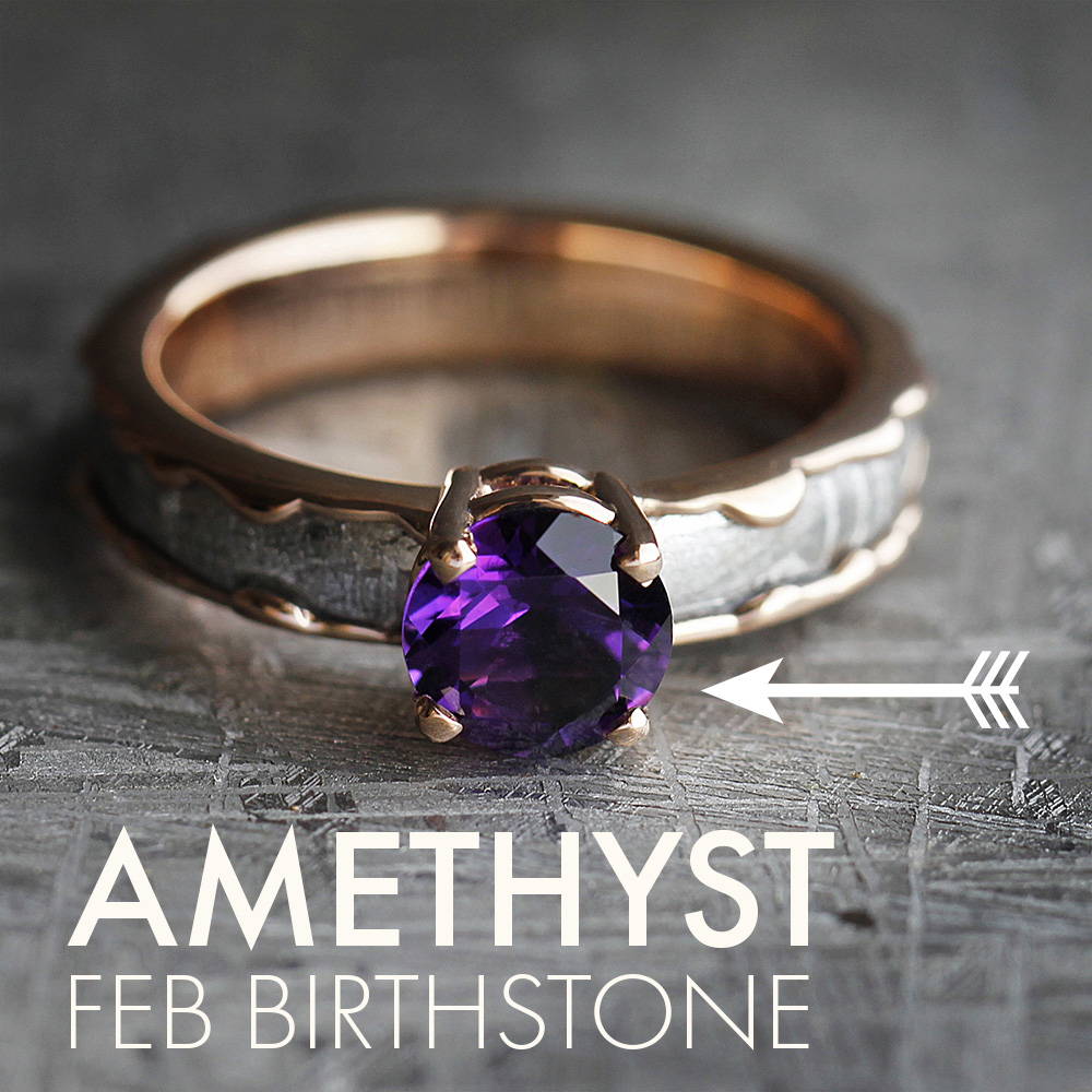 Amethyst engagement ring