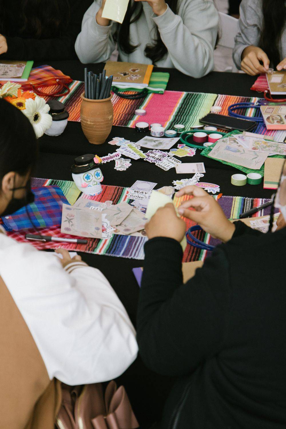hispanic heritage month x new balance girls doing arts and crafts