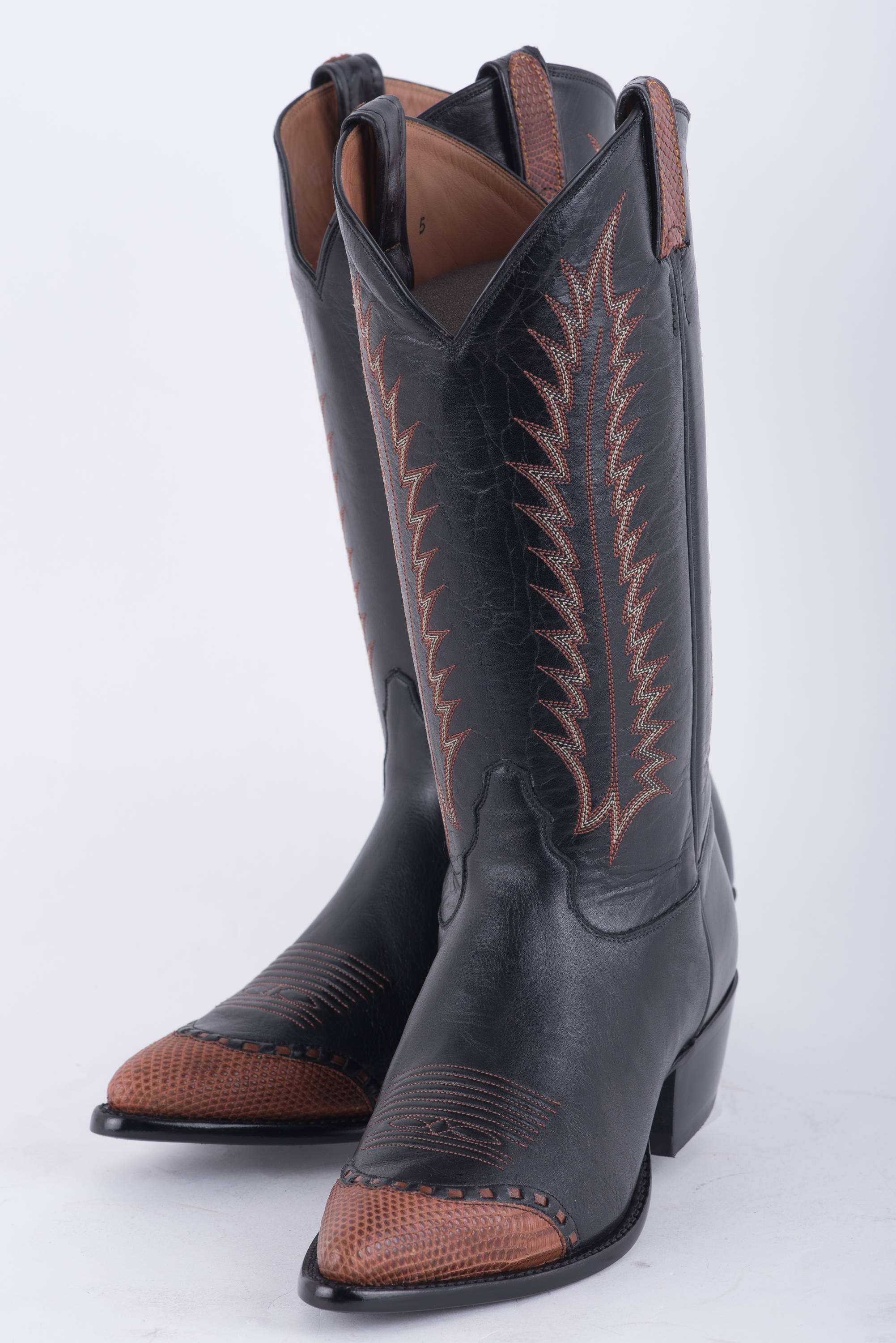 Handmade leather cowboy boots at the Houston Rodeo