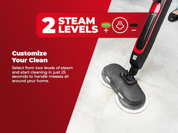 Steam cleaner with customizable settings for effective cleaning.