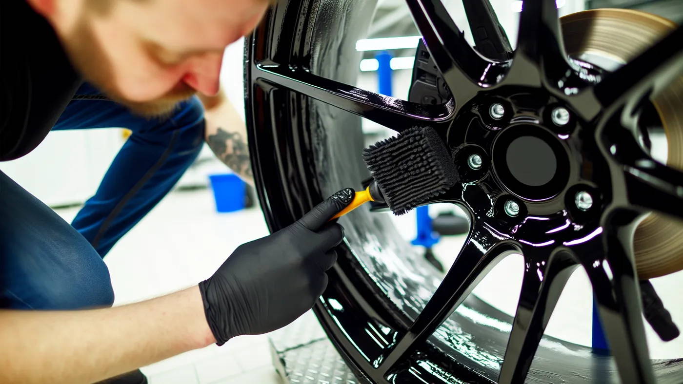 Cleaning and maintenance of black wheels