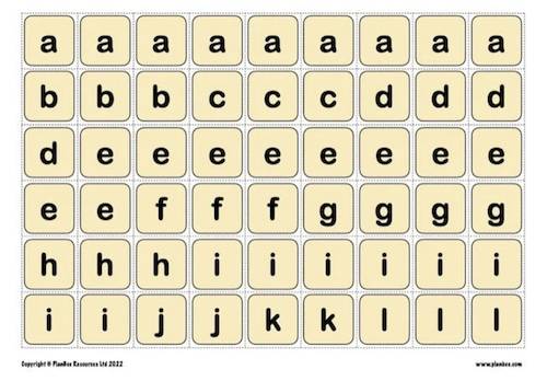 KS1 Spellings Letter Tiles 