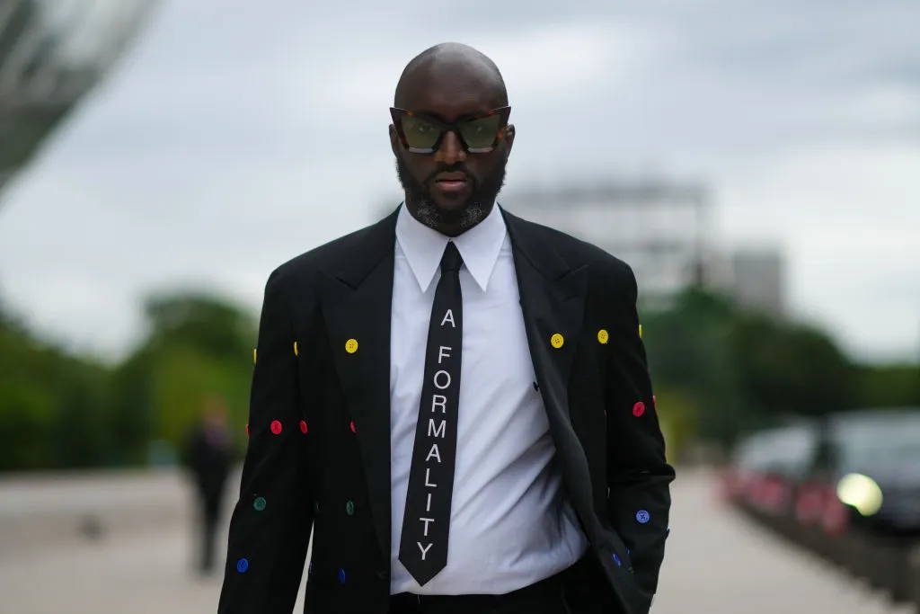 virgil abloh with a formality tie