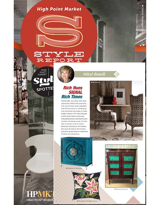 High Point Market Style Report featuring the Lily needlepoint cushion