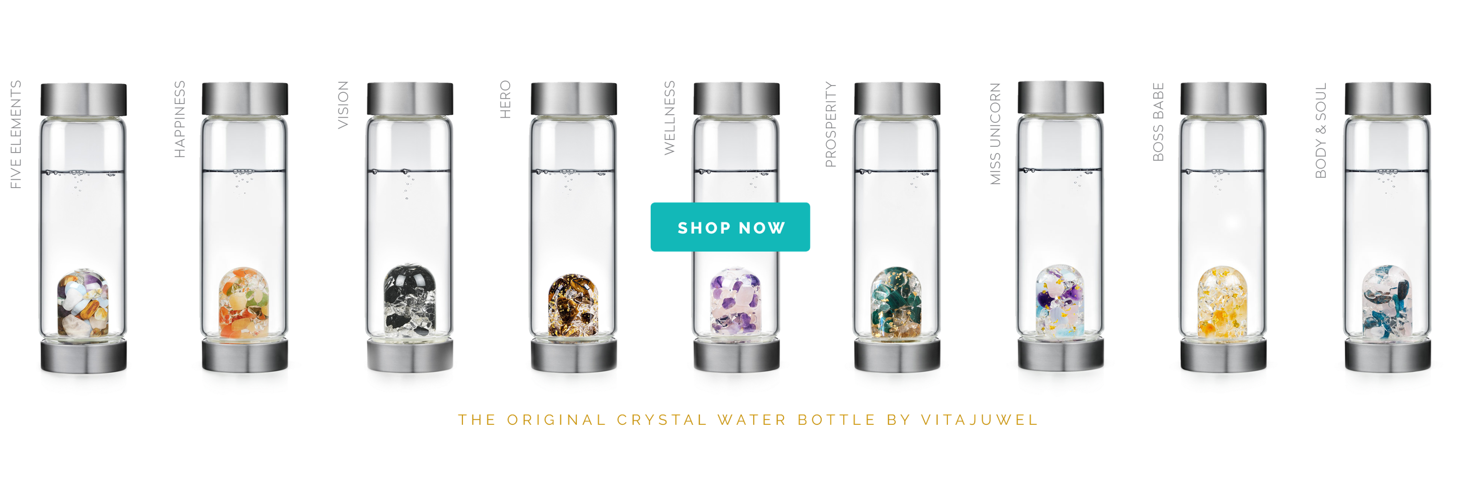 Gem-Water Bottles by VitaJuwel
