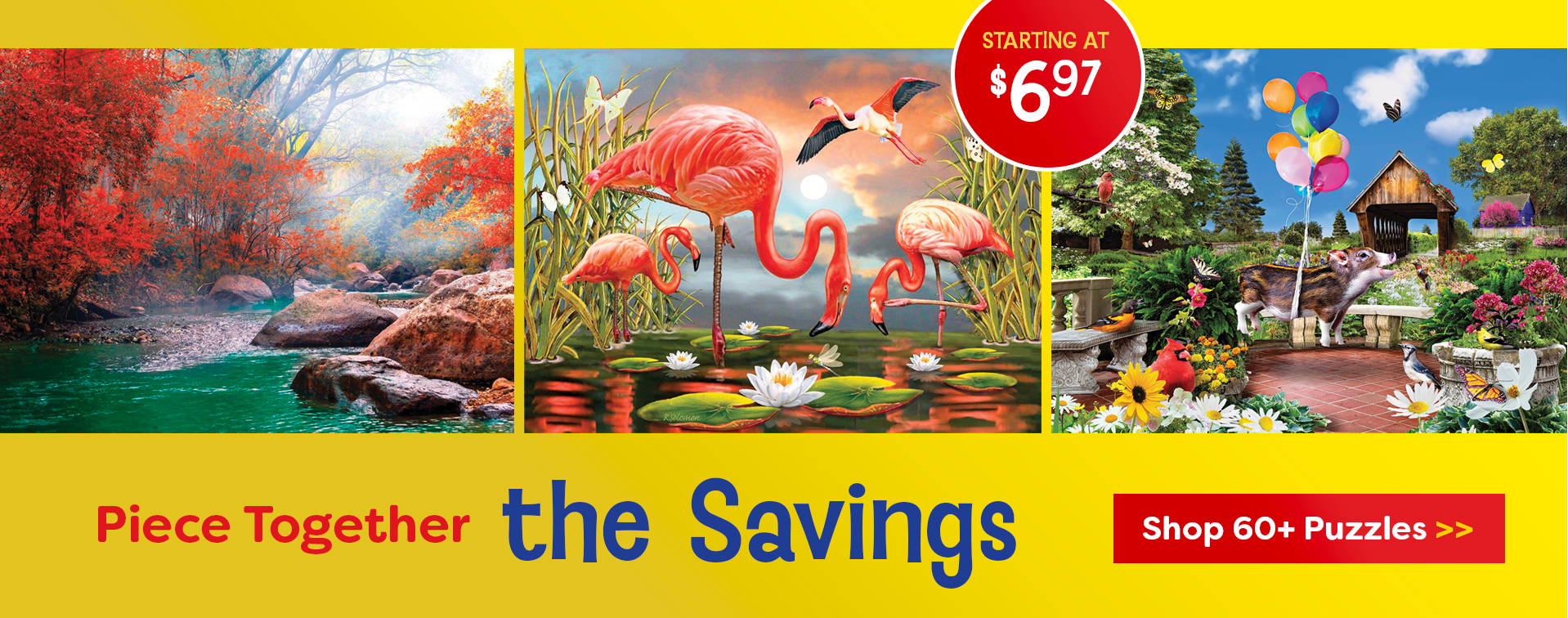 Piece together the Savings on 60+ puzzles. Image: Puzzles featured in sale.